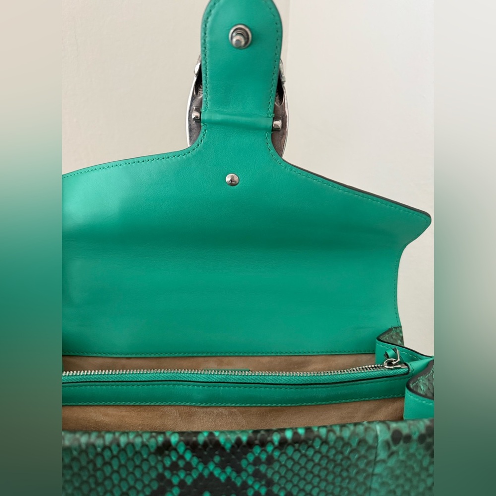 Gucci Small Dionysus Green Python Bag - image 6